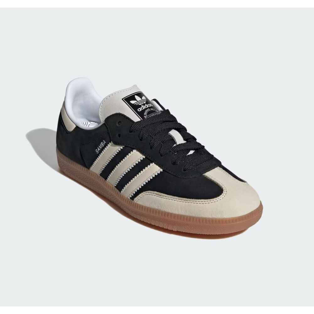 Adidas Samba OG Shoes Sneakers Womens 5.5 Black White Gum Sole Classic Retro EUC